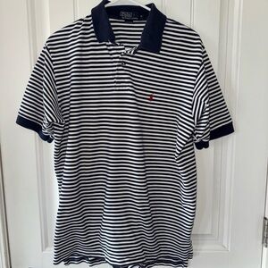 Ralph Lauren Polo Vtg Y2K striped navy polo shirt men’s size XL